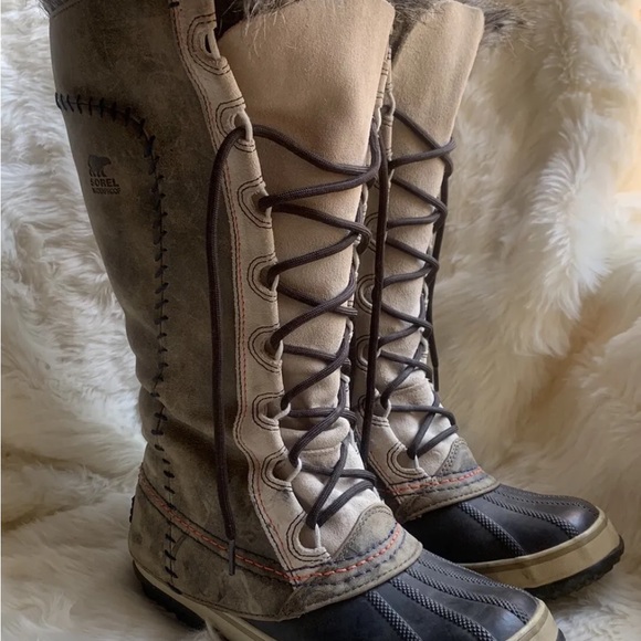 Sorel Cate the Great Tusk womens 7 Nice Rare Boots Winter - Picture 2 of 12
